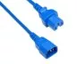 Preview: Warm appliance cable C14 to C15, 1mm², H05V2V2F3G 1mm², extension, blue, length 1.00m